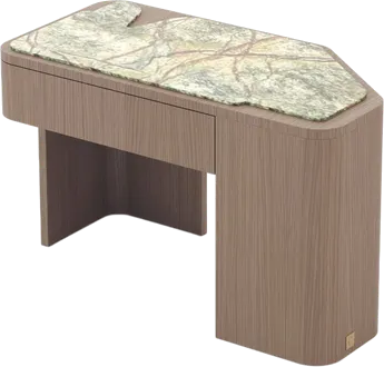 Margem night table in oak and marble